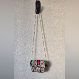 CUTE LITTLE PURSES Elegant Designer Beige and Gold Crossbody Bag